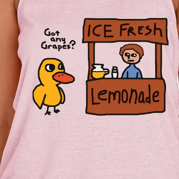 Got Any Grapes Duck Song Lemonade Women's Knotted Racerback Tank