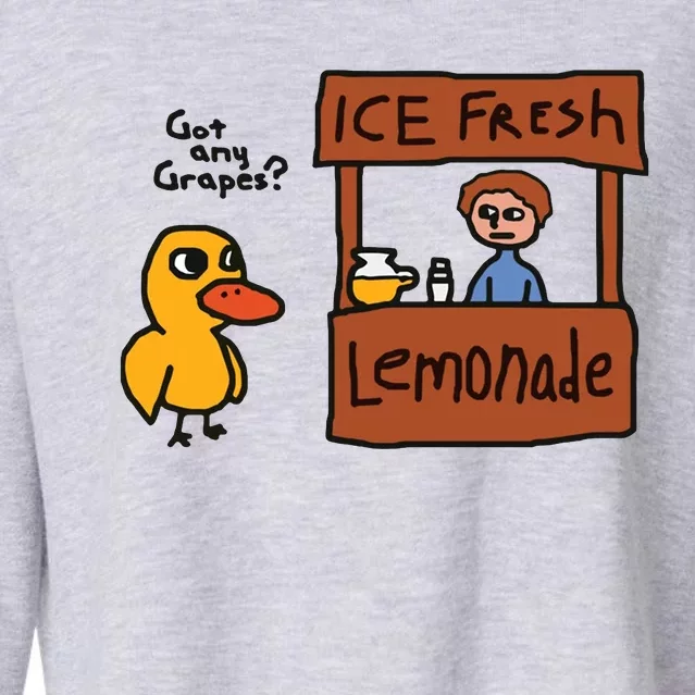 Got Any Grapes Duck Song Lemonade Cropped Pullover Crew