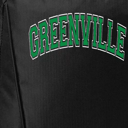 Greenville Arched Green Text City Backpack