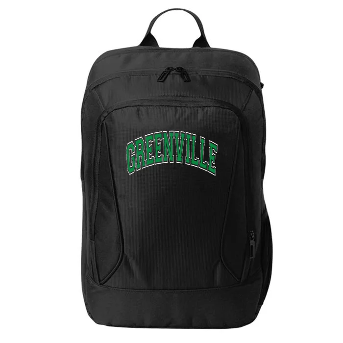 Greenville Arched Green Text City Backpack