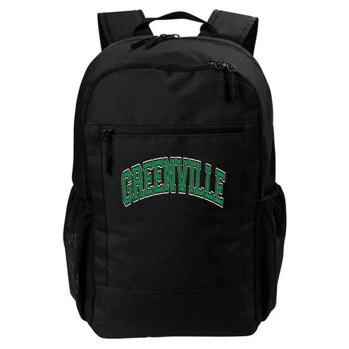 Greenville Arched Green Text Daily Commute Backpack