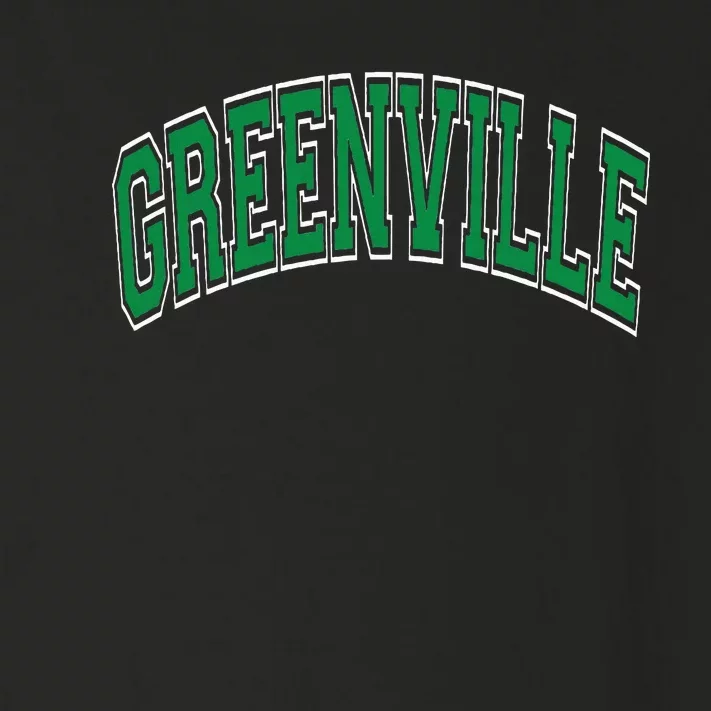 Greenville Arched Green Text Toddler Long Sleeve Shirt