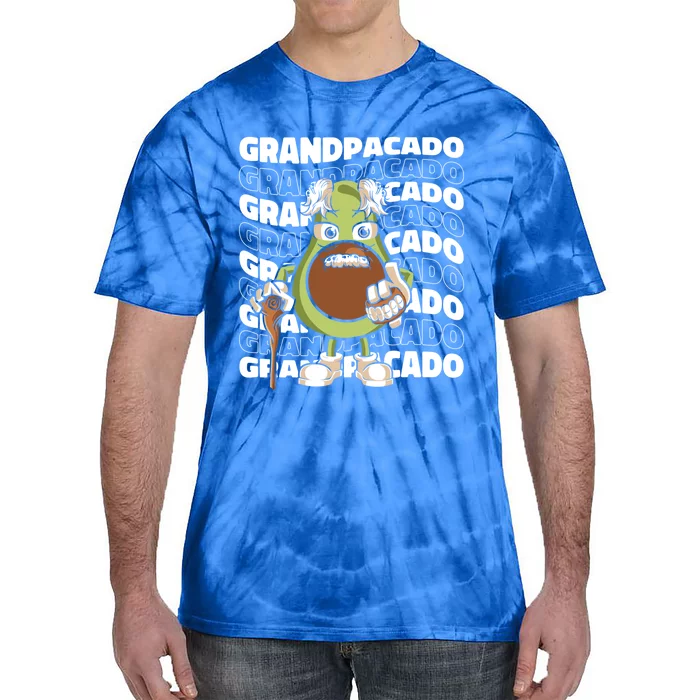 Grandpa Avocado Grandparent Meaningful Gift Granddad Grandfather Gift Tie-Dye T-Shirt