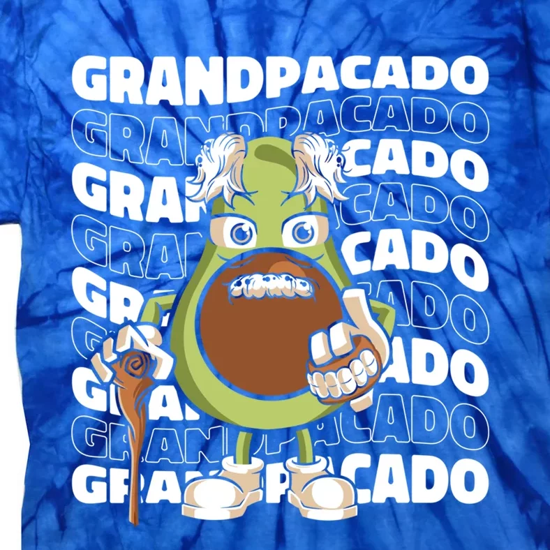 Grandpa Avocado Grandparent Meaningful Gift Granddad Grandfather Gift Tie-Dye T-Shirt