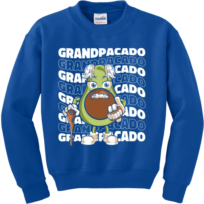 Grandpa Avocado Grandparent Meaningful Gift Granddad Grandfather Gift Kids Sweatshirt