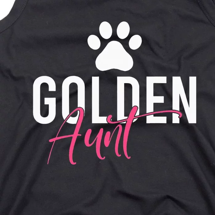 Golden Aunt Golden Retriever Aunt Tank Top