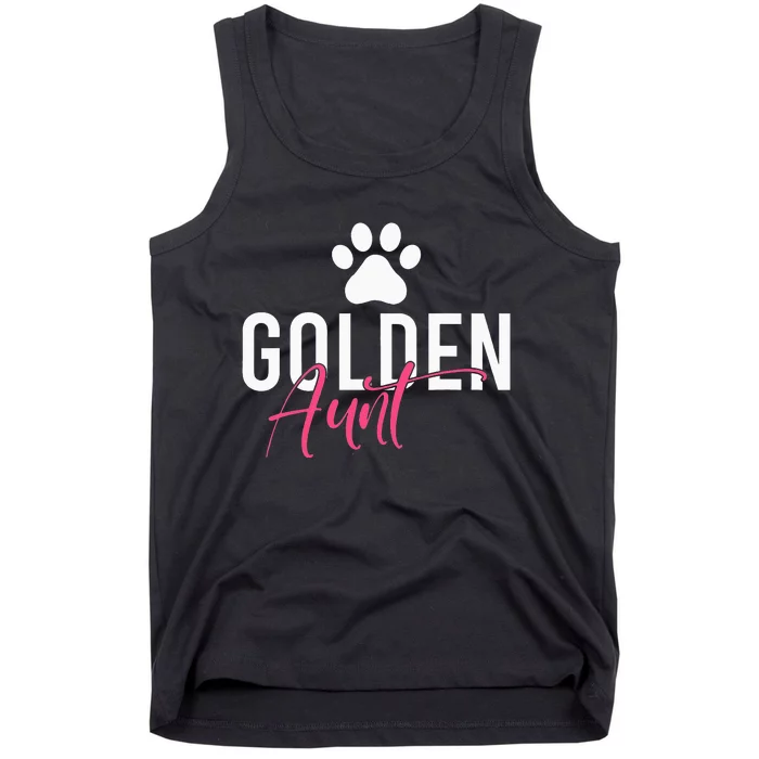 Golden Aunt Golden Retriever Aunt Tank Top