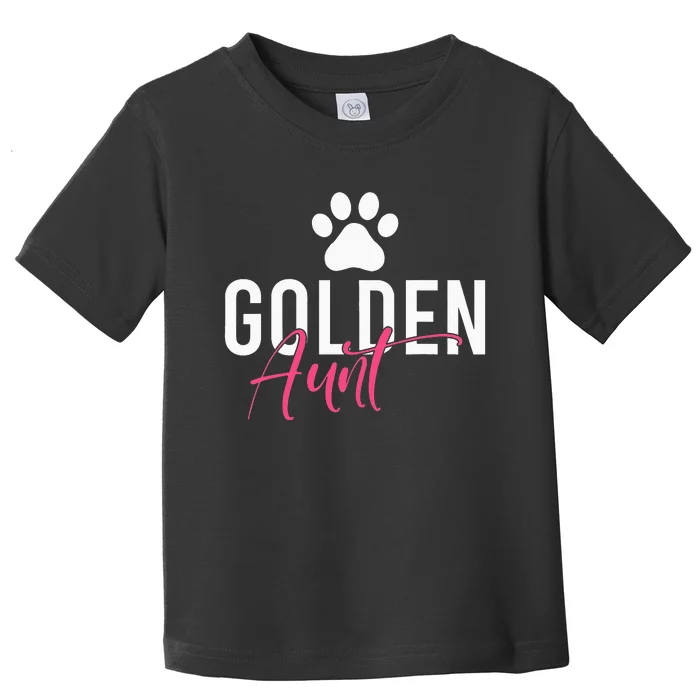 Golden Aunt Golden Retriever Aunt Toddler T-Shirt