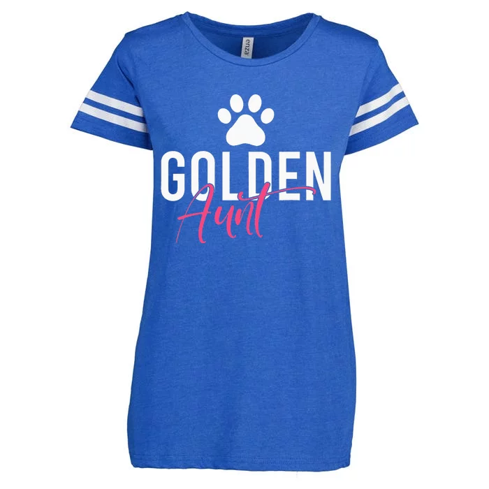 Golden Aunt Golden Retriever Aunt Enza Ladies Jersey Football T-Shirt