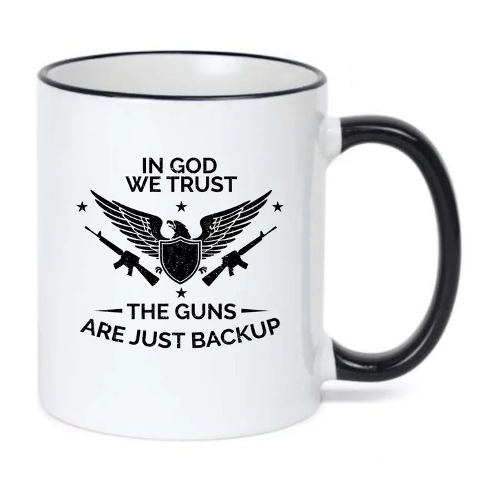 God And Guns Funny Gift Patriotic In God We Trust Pro Gun Gift Black Color Changing Mug