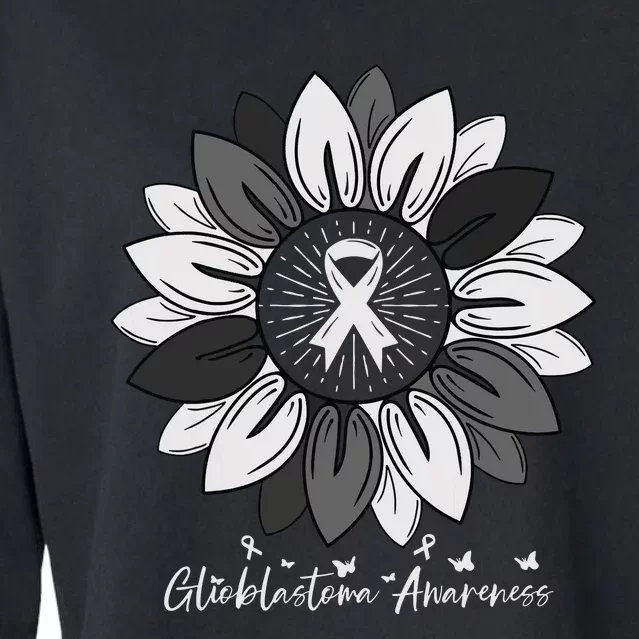 Glioblastoma Awareness Cropped Pullover Crew