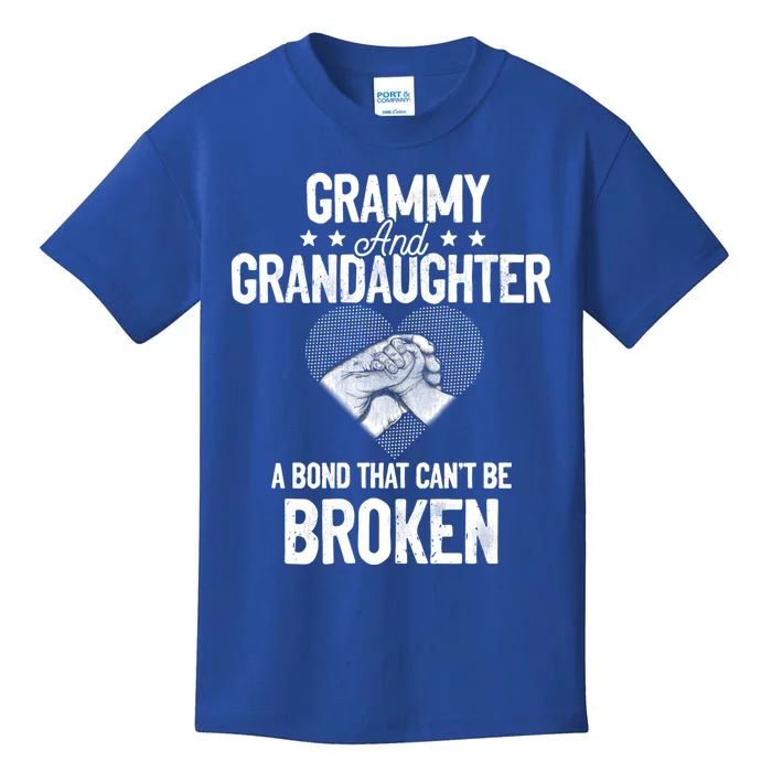 Grammy And Granddaughter A Bond That Can't Be Broken Gift Kids T-Shirt