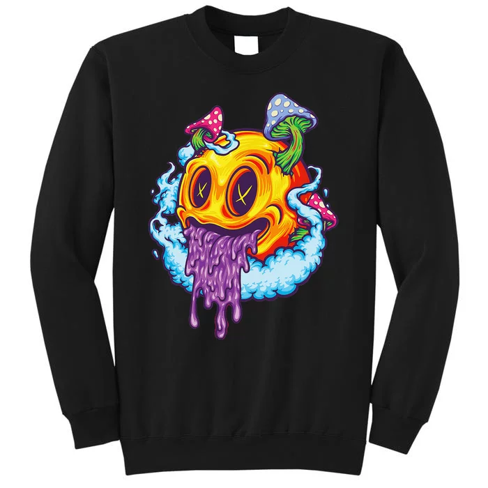 Goblincore Aesthetic Grunge Fungi Mushroom Skull Sweatshirt