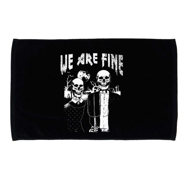 Goth Art Grunge American Gothic Style We Are Fine Occult Microfiber Hand Towel