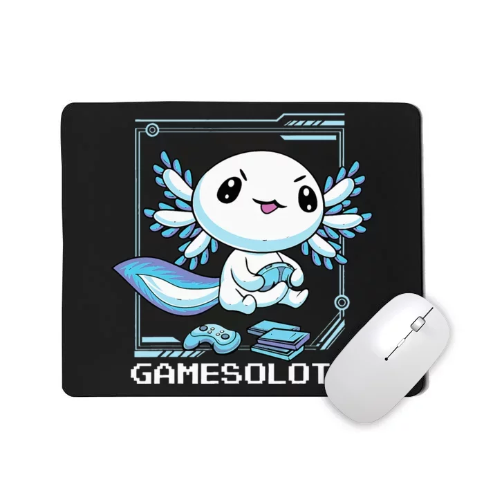 Gamer Axolotl Gamesolotl Fish Gaming Video Gamer Anime Mousepad