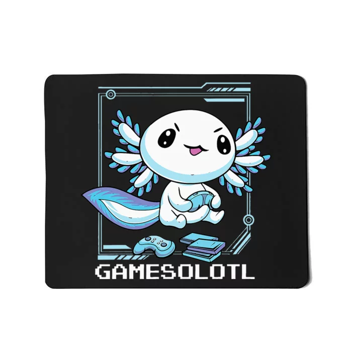 Gamer Axolotl Gamesolotl Fish Gaming Video Gamer Anime Mousepad