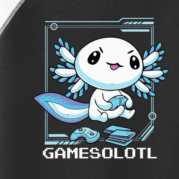 Gamer Axolotl Gamesolotl Fish Gaming Video Gamer Anime Toddler Fine Jersey T-Shirt