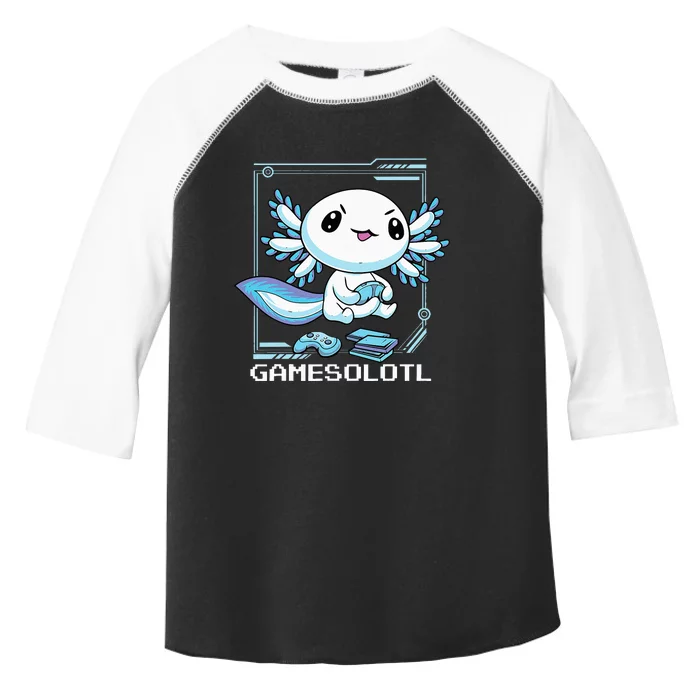 Gamer Axolotl Gamesolotl Fish Gaming Video Gamer Anime Toddler Fine Jersey T-Shirt