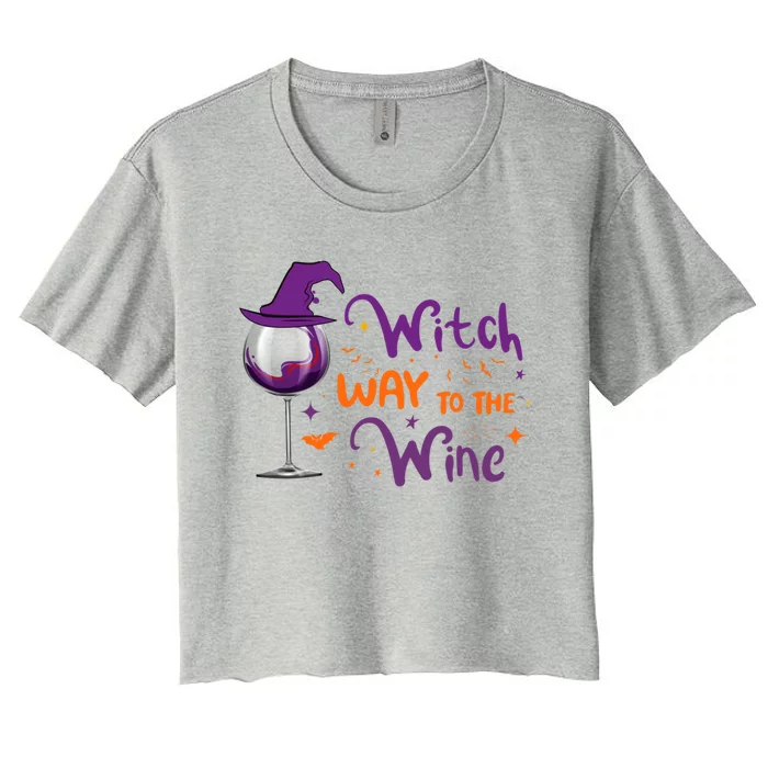 Ghosts And Ghouls Funny Wine Lover Halloween Costume Great Gift Women's Crop Top Tee