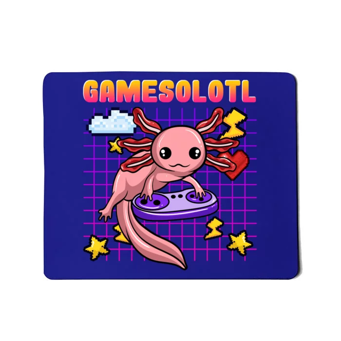 Gamer Axolotl Gamesolotl Kawaii Games Pastel Anime Fish Gift Mousepad