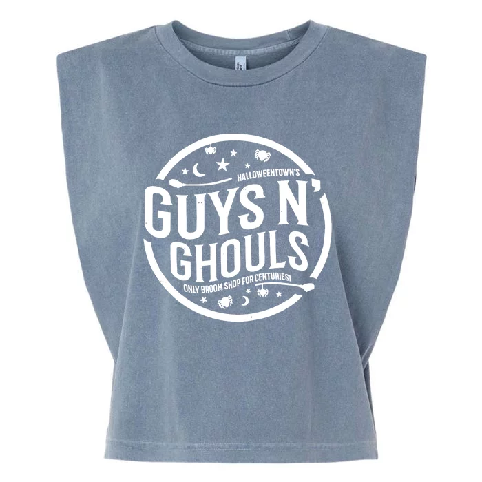 Guys And Ghouls Only Broom Garment-Dyed Women's Muscle Tee