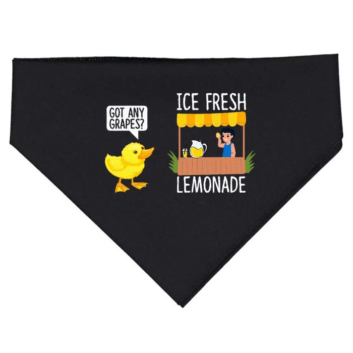 Got Any Grapes Funny Duck Quote Ducks Lovers Duck USA-Made Doggie Bandana