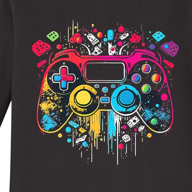 Gamer Aesthetic Graphic Gaming Video Games Boys Teens Baby Long Sleeve Bodysuit