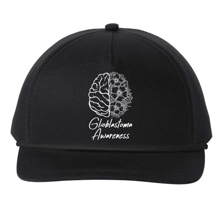 Glioblastoma Awareness Gray Ribbon Snapback Five-Panel Rope Hat