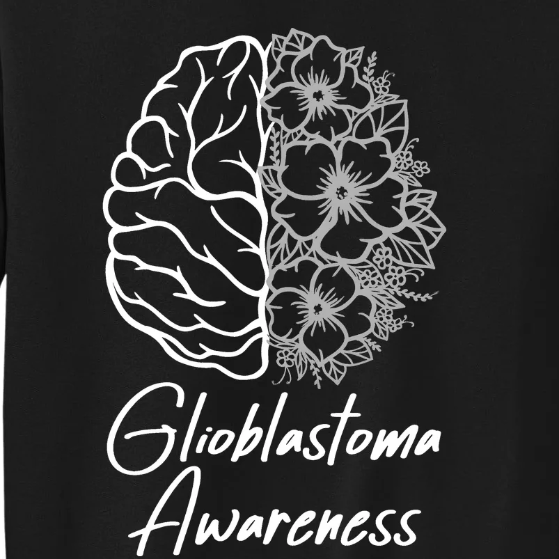 Glioblastoma Awareness Gray Ribbon Tall Sweatshirt