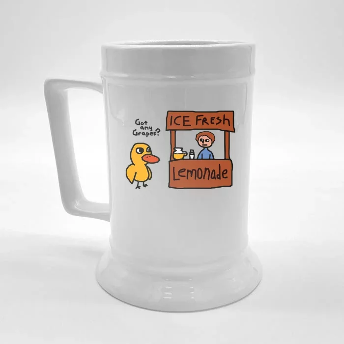 Got Any Grapes Funny Duck Ice Fresh Lemonade Front & Back Beer Stein