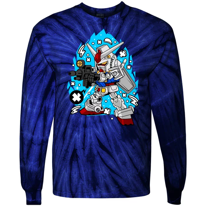 Gundam Addict Tie-Dye Long Sleeve Shirt