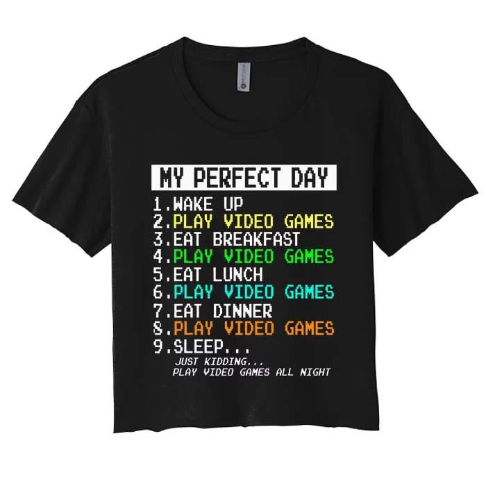 Gaming Apparel Gamer Gifts Women's Crop Top Tee