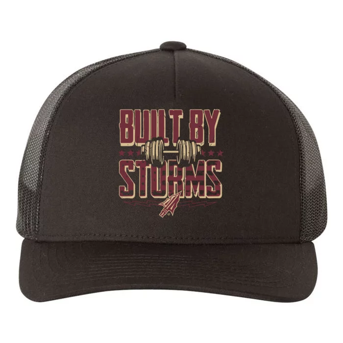 Garnet And Gold Built By Storms Yupoong Adult 5-Panel Trucker Hat