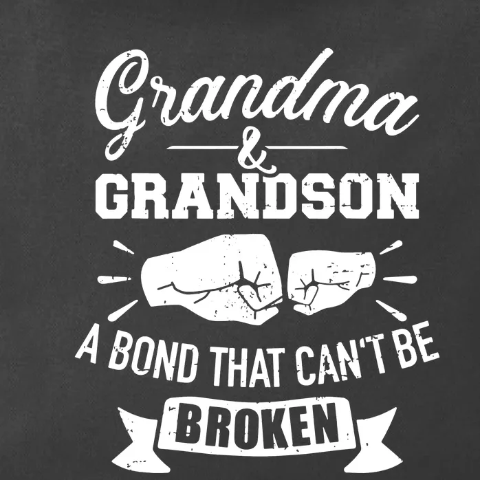 Grandma And Grandson Bond That CanT Be Broken Zip Tote Bag