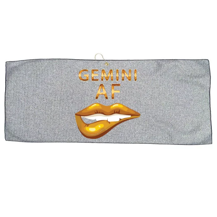 Gemini Af Gold Sexy Lip Birthday Gift Large Microfiber Waffle Golf Towel