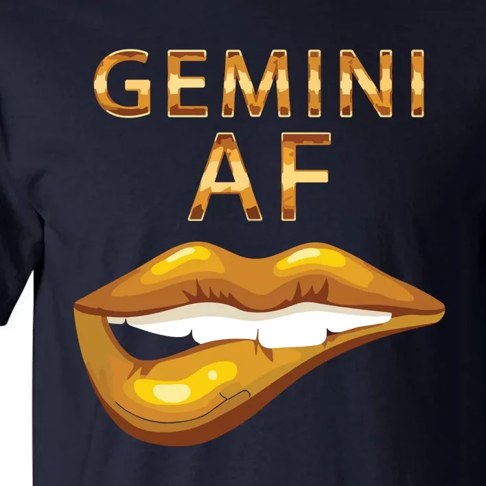 Gemini Af Gold Sexy Lip Birthday Gift Tall T-Shirt