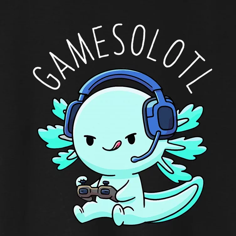 Gamesolotl Axolotl Gamer Anime Gifts Kawaii Women's Crop Top Tee