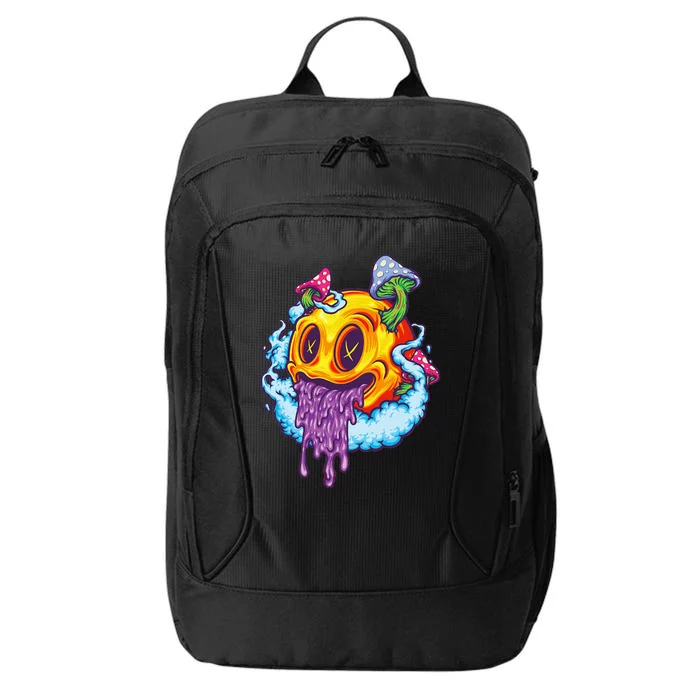 Goblincore Aesthetic Grunge Fungi Mushroom Skull City Backpack