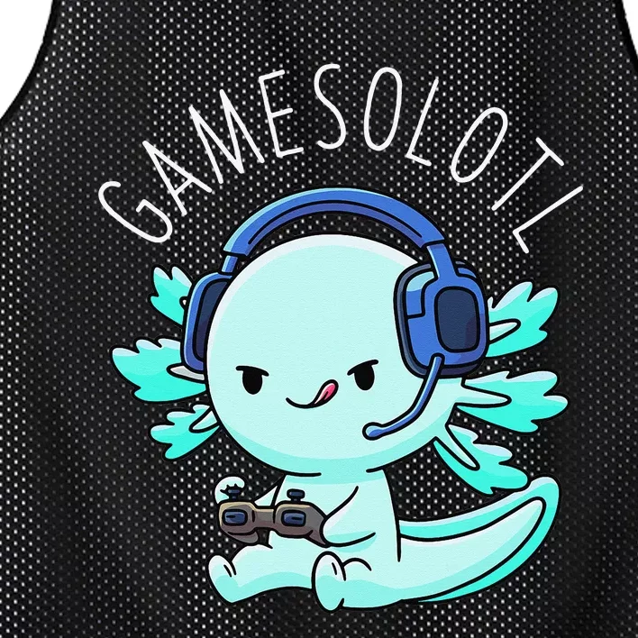 Gamesolotl Axolotl Gamer Anime Gifts Kawaii Mesh Reversible Basketball Jersey Tank