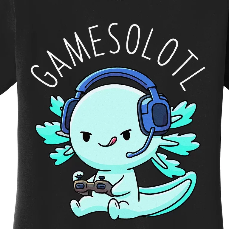 Gamesolotl Axolotl Gamer Anime Gifts Kawaii Women's T-Shirt