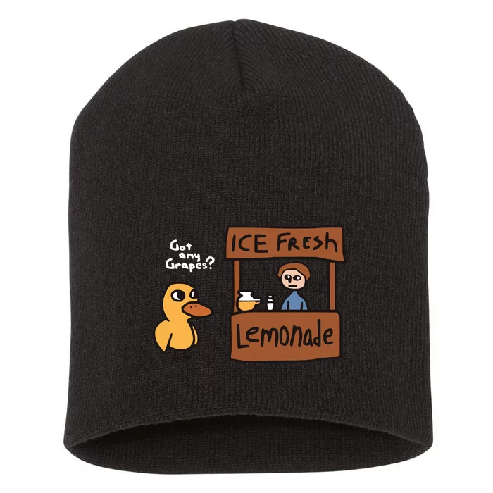 Got Any Grapes The Duck Song Funny Duck Short Acrylic Beanie