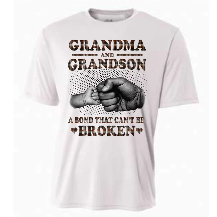 Grandma and Grandson A Bond That Can't Be Broken Mother Day Cooling Performance Crew T-Shirt