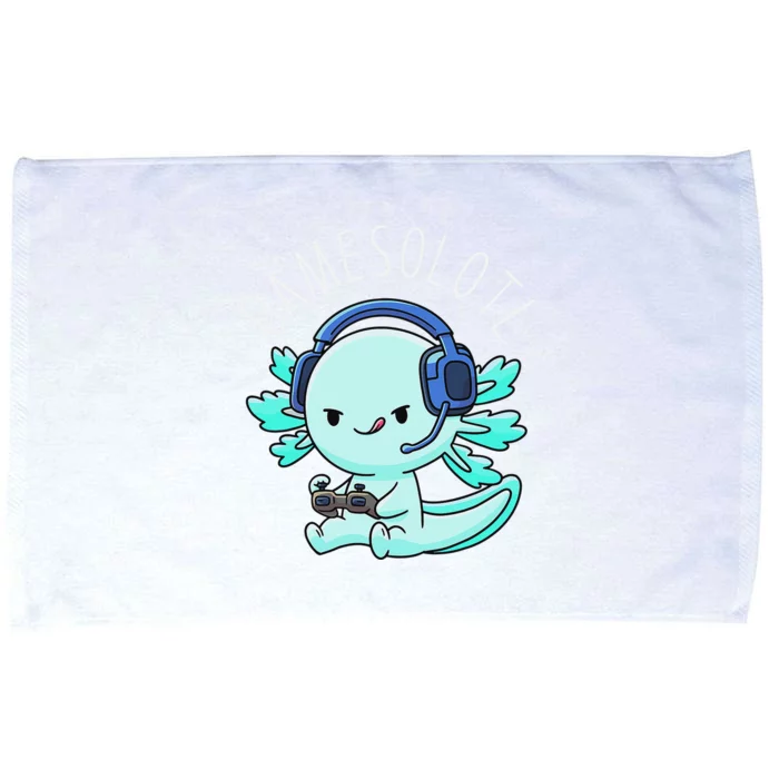 Gamesolotl Axolotl Gamer Anime Gifts Kawaii Boys Girls Microfiber Hand Towel