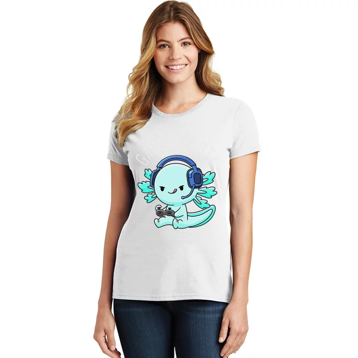 Gamesolotl Axolotl Gamer Anime Gifts Kawaii Boys Girls Women's T-Shirt