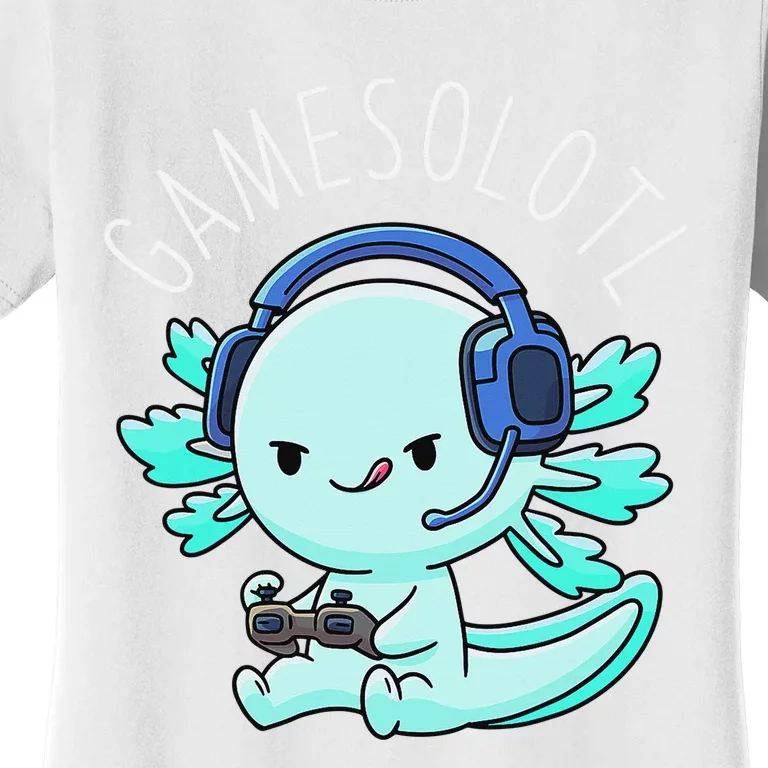 Gamesolotl Axolotl Gamer Anime Gifts Kawaii Boys Girls Women's T-Shirt