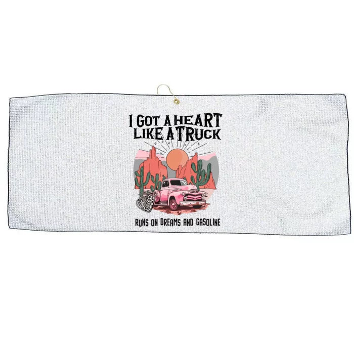 Got A Heart Like A Truck Country Large Microfiber Waffle Golf Towel