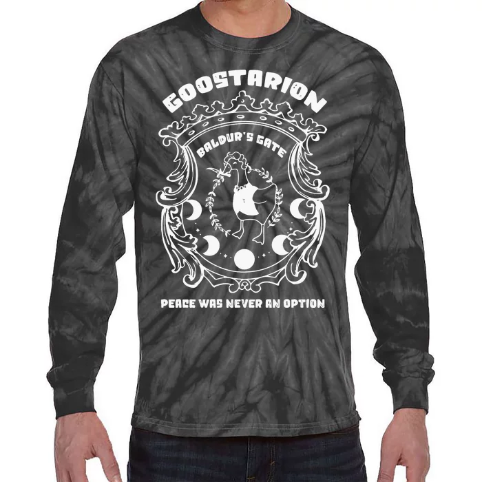 Goose Astarion Honk Peace Was Never An Option Tie-Dye Long Sleeve Shirt