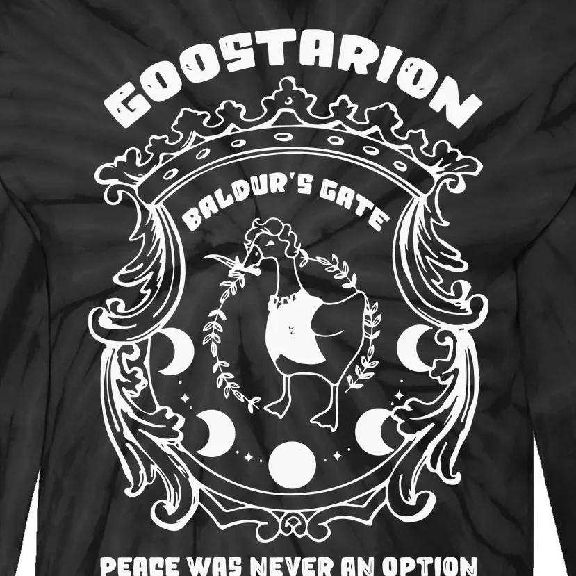 Goose Astarion Honk Peace Was Never An Option Tie-Dye Long Sleeve Shirt