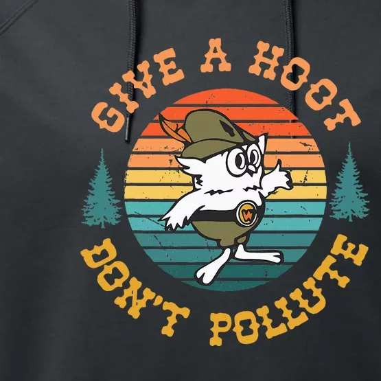 Give A Hoot DonT Pollute Performance Fleece Hoodie