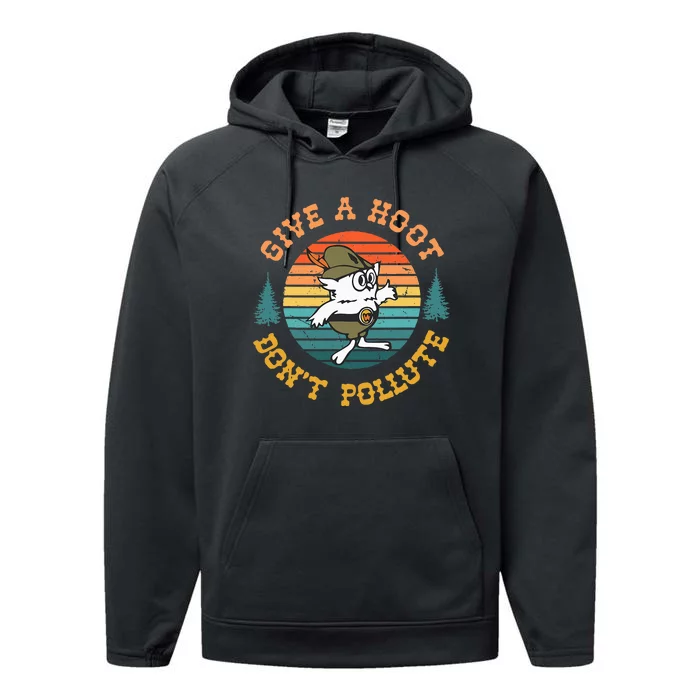 Give A Hoot DonT Pollute Performance Fleece Hoodie